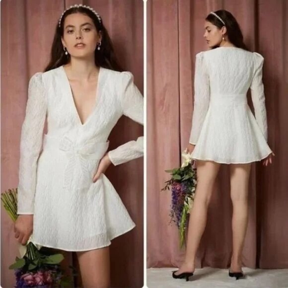 Sister Jane Long-Sleeve Jacquard Mini Dress - Picture 4 of 10